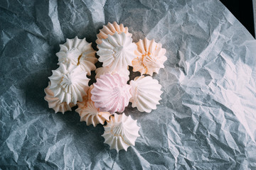 Colourful Meringue. Top view.