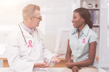 Composite image of breast cancer awareness ribbon