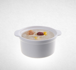 Bird's nest or Boiled bird's nest on a background.
