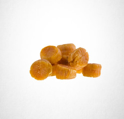 scallop or dried scallop on a background.