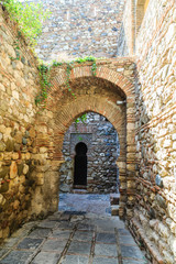 Fototapeta na wymiar Stone Arches in Alcazaba