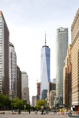 Battery Place and One World Trade Center, New York, USA