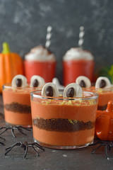 Funny dessert monster for Halloween