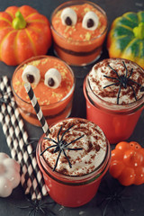 Pumpkin milkshake with whipped cream