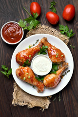 Baked chicken drumsticks