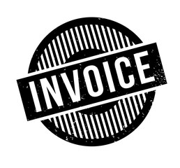 Invoice rubber stamp. Grunge design with dust scratches. Effects can be easily removed for a clean, crisp look. Color is easily changed.