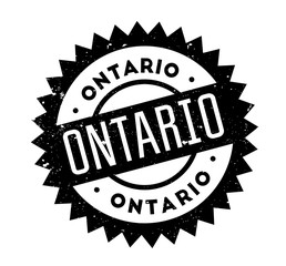 Ontario rubber stamp. Grunge design with dust scratches. Effects can be easily removed for a clean, crisp look. Color is easily changed.