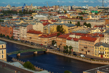 Fototapeta na wymiar Top view of St. Petersburg