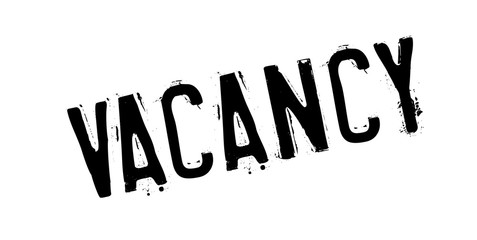 Vacancy rubber stamp. Grunge design with dust scratches. Effects can be easily removed for a clean, crisp look. Color is easily changed.