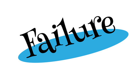 Failure rubber stamp. Grunge design with dust scratches. Effects can be easily removed for a clean, crisp look. Color is easily changed.