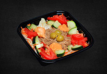 tuna salad in a plastic box