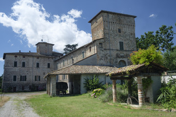 Fototapeta na wymiar Rural castle near Torrechiara (Italy)