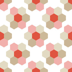 Seamless background with abstract geometric pattern. Hexagon pattern. Textile rapport.