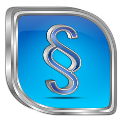 Law paragraph button - 3D illustration