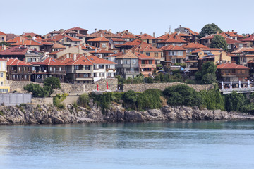 Fototapeta na wymiar Waterfront in seaside resort Sozopol town, Bulgaria, Black sea