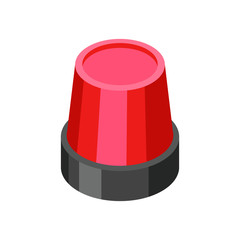 car red flasher light sign isolated. Vector illustration