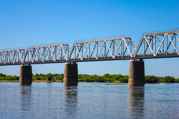 Bridge across a wide river
