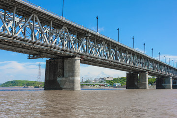 Modern Bridge over the river
