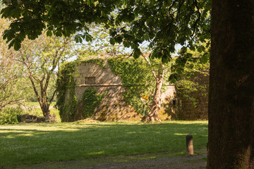 Fortress of Gradisca d'Isonzo. Huge walls and bastions.