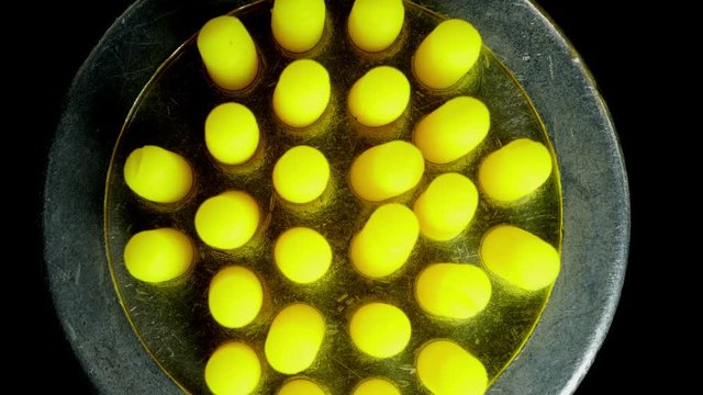 Grinder grinds the abstract paste
