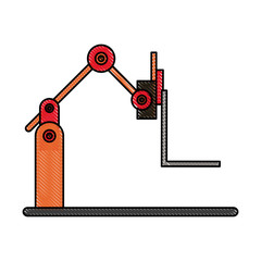 machine box carrying industry related icon image vector illustration design 