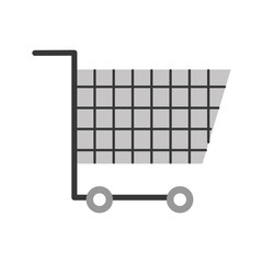 cart shopping empty supermarket instrument object commerce vector illustration