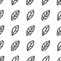 hand drawn leaves pattern