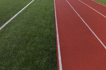 Running sport track and stadium football