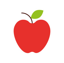 fresh fruit apple food market icon vector illustration
