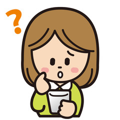 スマートフォンを操作して疑問が湧いた女性