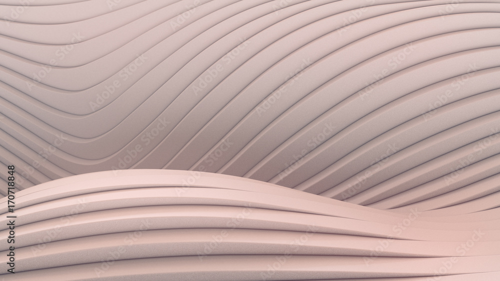 Aufkleber wave band abstract background surface 3d rendering