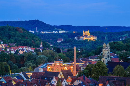 Schw&auml;bisch Hall altstadt in Schwaben fachwerk mittelalter
