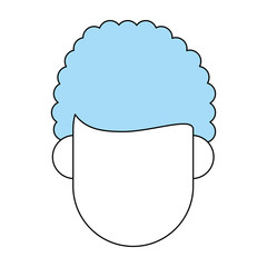 man with curly hair avatar icon image vector illustration design 
