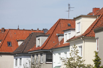 Obraz premium Wohnhäuser, Dächer