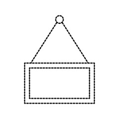 board with rope hanging on a nail market vector illustration