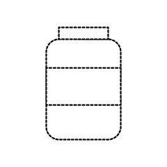 Fototapeta na wymiar bottle sausage market condiment ingredient icon vector illustration
