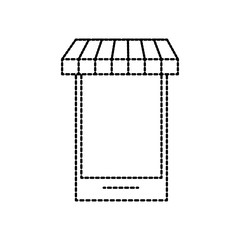 smartphone store grocery online digital shop vector illustration