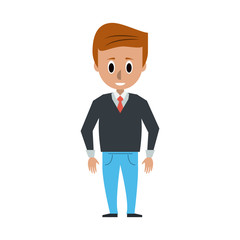 man preppy young adult icon image vector illustration design 
