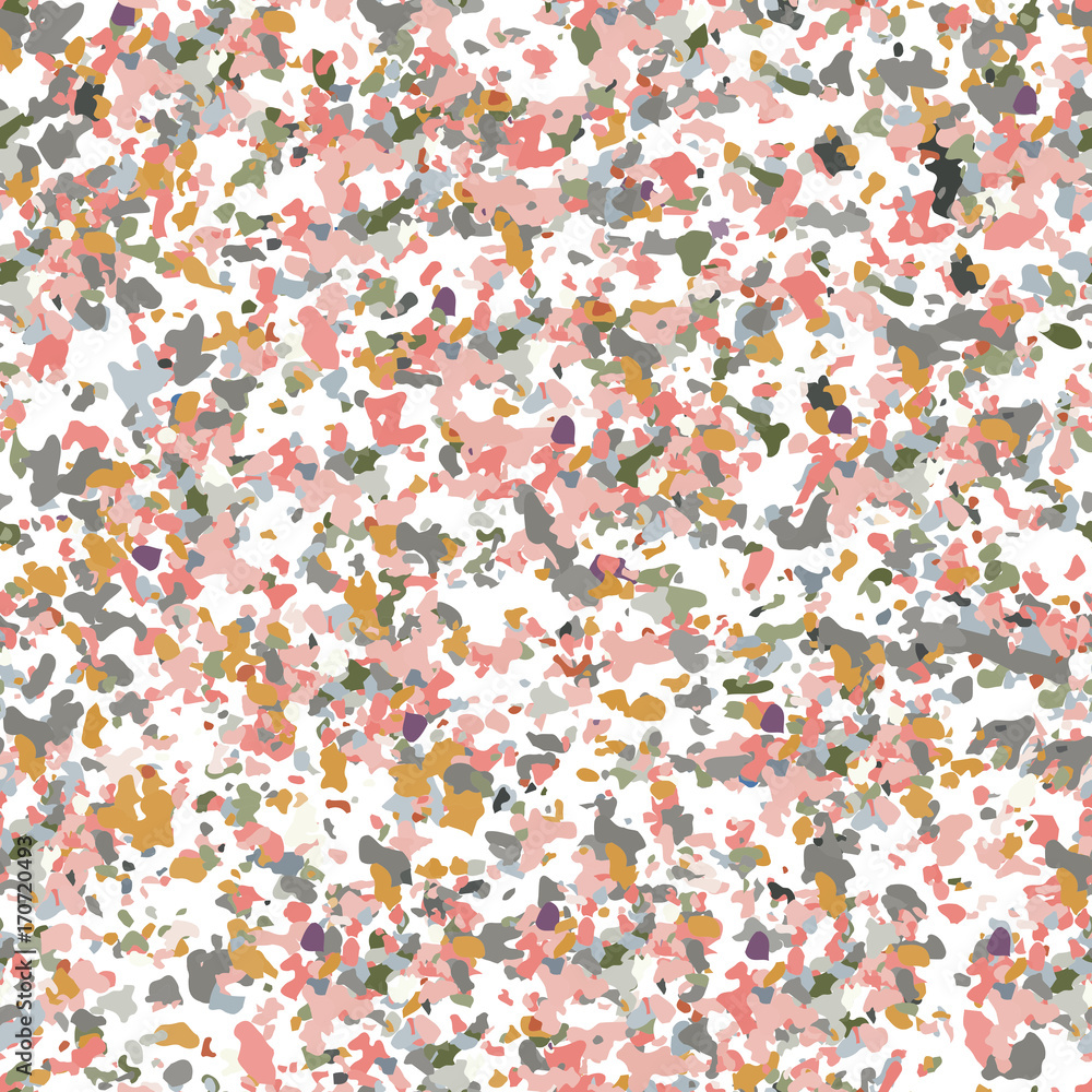 Poster terrazzo textured surface modern abstract pattern. vector seamless repeat in motley colors.