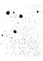 Watercolor drops, splashes, stains - black on white background - isolated - art creative modern abstract vector