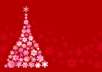 クリスマスツリー　雪の結晶