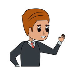 man preppy young adult icon image vector illustration design 