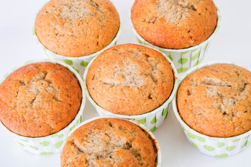 Banana cakes isolated on white
