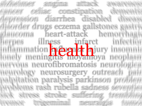 Abstract medical background with the word health in the center