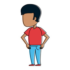 man avatar with tan skin  icon image vector illustration design 