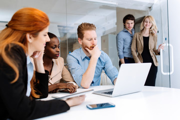 Creative business people brainstorming