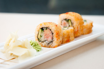 Crab maki with wasabi