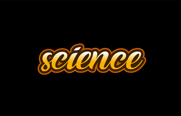 science word text banner postcard logo icon design creative concept idea