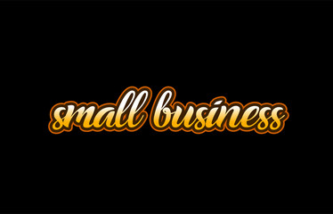 small business word text banner postcard logo icon design creative concept idea