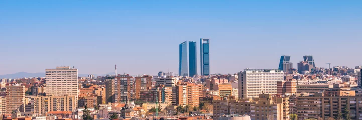 Gordijnen Madrid, Skyline © pixelABC